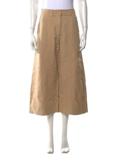 Pre-owned Apiece Apart Linen Wide Leg Pants In Neutrals