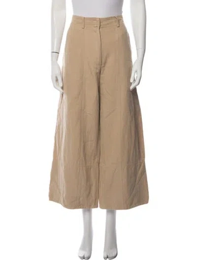 Pre-owned Apiece Apart Linen Wide Leg Pants In Neutrals