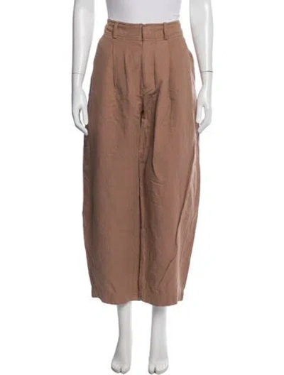 Pre-owned Apiece Apart Linen Wide Leg Pants In Pink