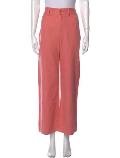 Pre-owned Apiece Apart Linen Wide Leg Pants In Pink