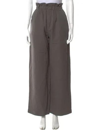 Pre-owned Apiece Apart Linen Wide Leg Pants W/ Tags In Gray
