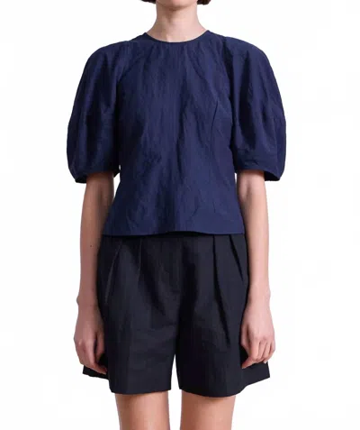 Apiece Apart Lino Top In Navy In Blue