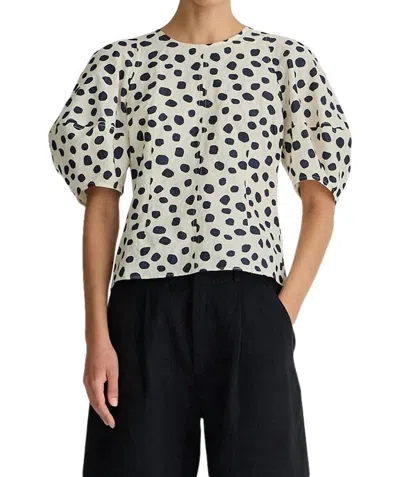 Apiece Apart Lino Top In Yayoi Black & White In Multi