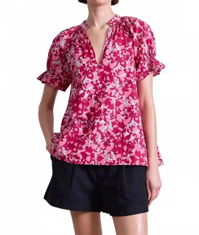 APIECE APART LO CAPO TOP IN LAYERED PEBBELED ROSA