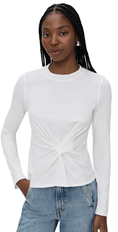 Apiece Apart Long Sleeve Volta Top Cream In White