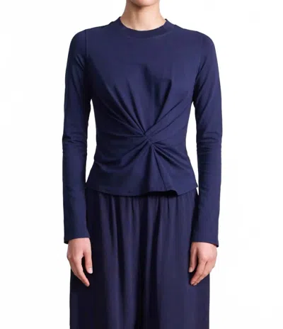 Apiece Apart Long Sleeve Volta Top In Navy In Blue