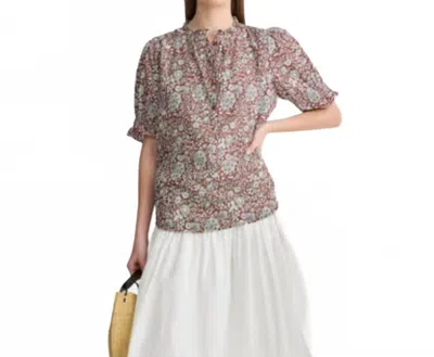 Apiece Apart Los Altos Top In Clay Floral In Brown