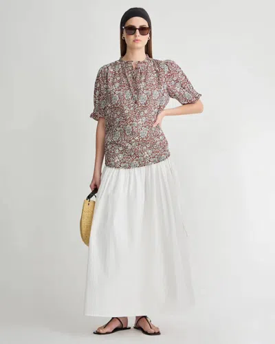 Apiece Apart Los Altos Top In Clay Floral In Multi