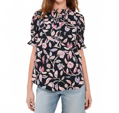 APIECE APART LOS ALTOS TOP IN GARDEN FLORAL MIDNIGHT