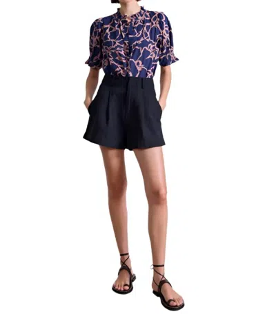 Apiece Apart Los Altos Top In Lace Floral Navy