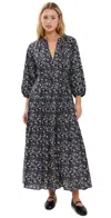 Apiece Apart Luminile Tiered Floral-print Maxi Dress In Mira Floral Navy