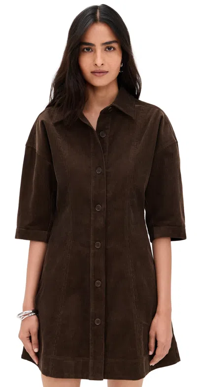Apiece Apart Luz Mini Dress Carob In Brown