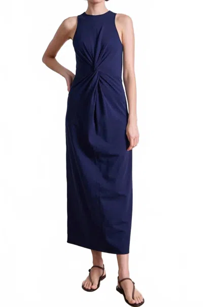 Apiece Apart Magna Twisted Tank Dress In Navy In Blue