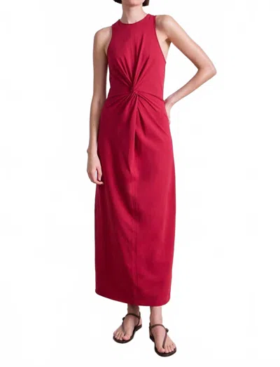 Apiece Apart Magna Twisted Tank Dress In Rumba Red In Pink