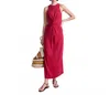 Apiece Apart Magna Twisted Tank Dress In Rumba Red In Pink