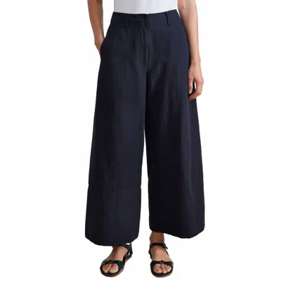 Apiece Apart Malou Wide Leg Pant In Indigo In Black