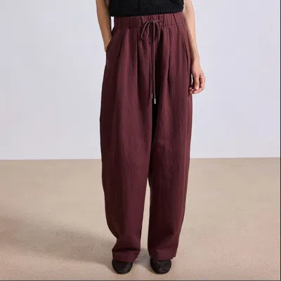 Apiece Apart Manu Drawstring Pant In Rosewood In Pink