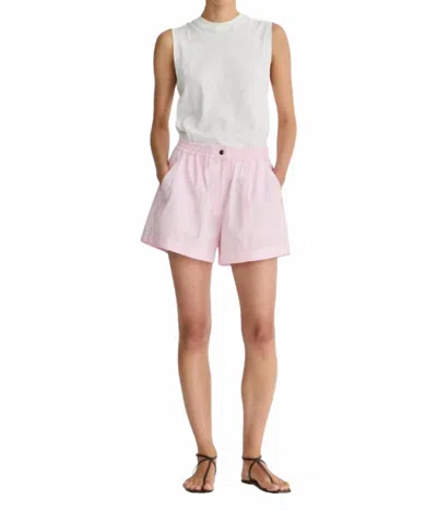 Apiece Apart Mar Slant Pocket Short In Rosewater In Pink