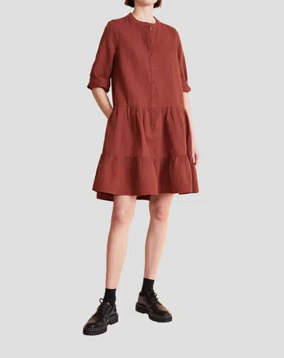 Apiece Apart Maurino Mini Dress In Chipotle In Brown