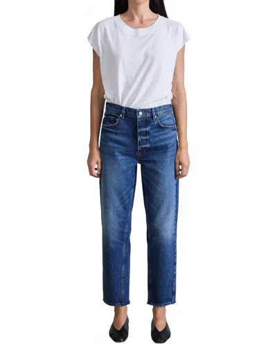 Apiece Apart Mensy Mid Rise Jean In Vintage Blue Wash In White
