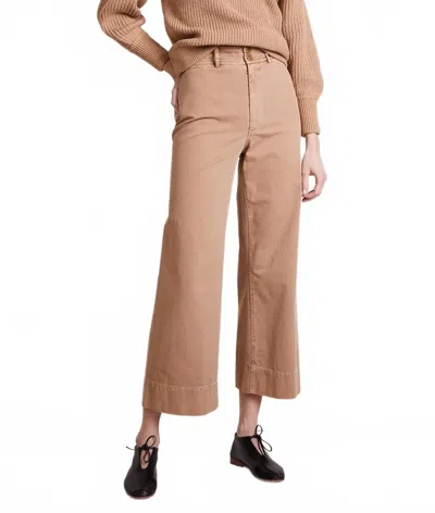 Apiece Apart Merida Cropped Pants In Camel In Brown