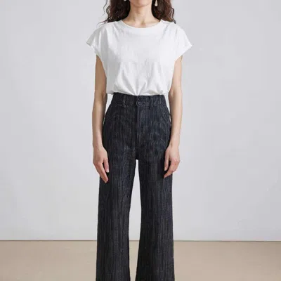 Apiece Apart Merida Pant Midnight Pin Stripe In Black