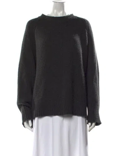 Pre-owned Apiece Apart Merino Wool Crew Neck Sweater In Black