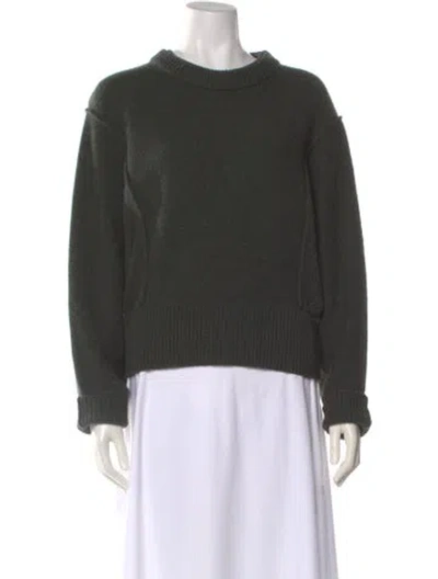 Pre-owned Apiece Apart Merino Wool Crew Neck Sweater In Blue