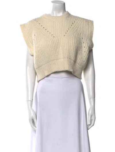 Pre-owned Apiece Apart Merino Wool Crew Neck Sweater In Neutral