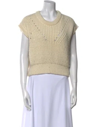 Pre-owned Apiece Apart Merino Wool Crew Neck Sweater In Neutral