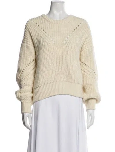 Pre-owned Apiece Apart Merino Wool Crew Neck Sweater In Neutral