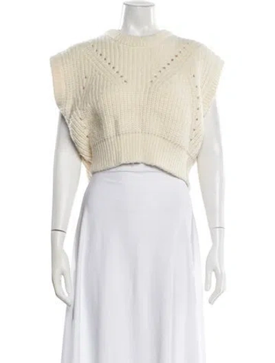 Pre-owned Apiece Apart Merino Wool Crew Neck Sweater In Neutral