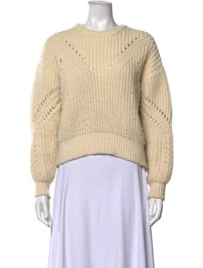 Pre-owned Apiece Apart Merino Wool Crew Neck Sweater In Neutrals