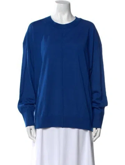 Pre-owned Apiece Apart Merino Wool Crew Neck Sweatshirt In Blue