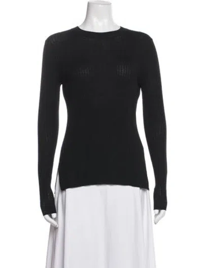 Pre-owned Apiece Apart Merino Wool Crew Neck Top In Blue