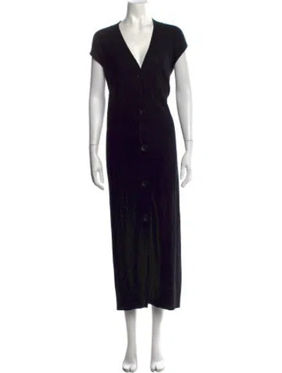 Pre-owned Apiece Apart Merino Wool Long Dress W/ Tags In Black