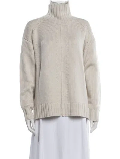 Pre-owned Apiece Apart Merino Wool Mock Neck Sweater W/ Tags In Neutral
