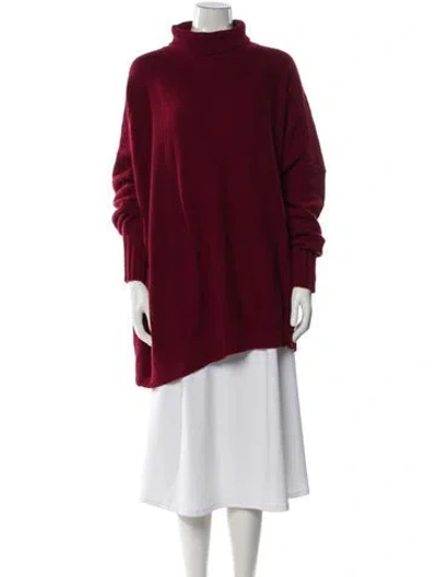 Pre-owned Apiece Apart Merino Wool Turtleneck Sweater In Red