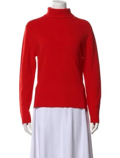 Pre-owned Apiece Apart Merino Wool Turtleneck Sweater In Red