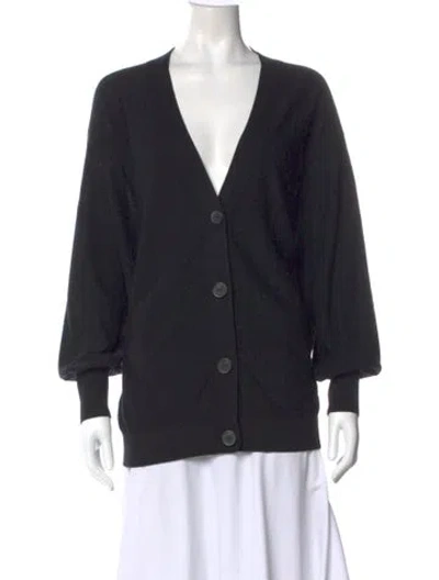 Pre-owned Apiece Apart Merino Wool V-neck Sweater W/ Tags In Black