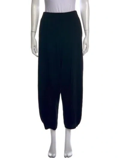 Pre-owned Apiece Apart Merino Wool Wide Leg Pants In Black