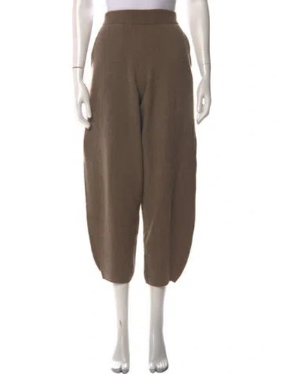 Pre-owned Apiece Apart Merino Wool Wide Leg Pants W/ Tags In Brown
