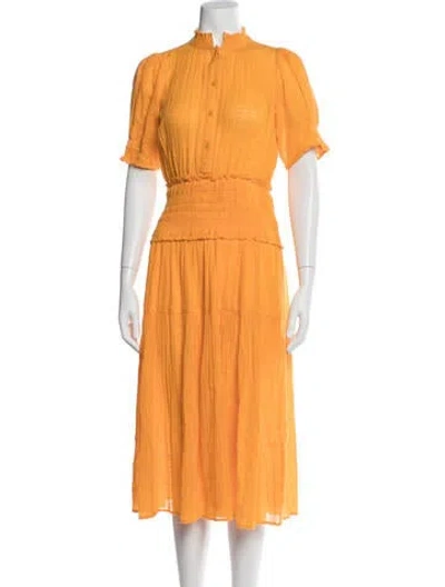 Pre-owned Apiece Apart Midi Length Dress In Yellow
