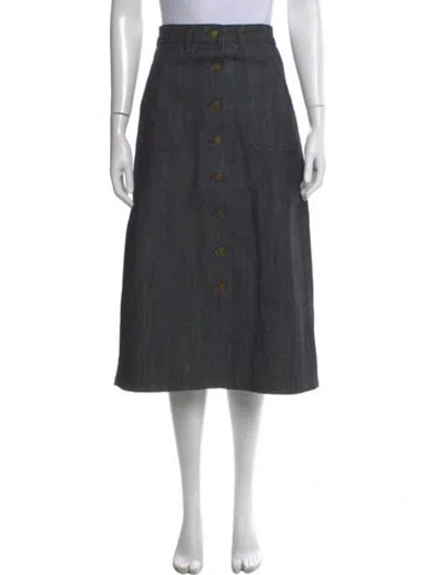 Pre-owned Apiece Apart Midi Length Skirt In Blue