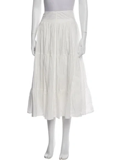 Pre-owned Apiece Apart Midi Length Skirt In White