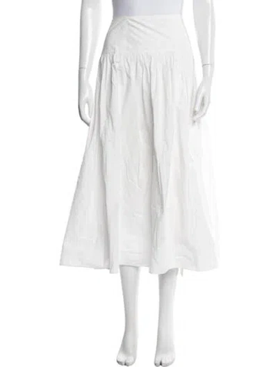 Pre-owned Apiece Apart Midi Length Skirt In White