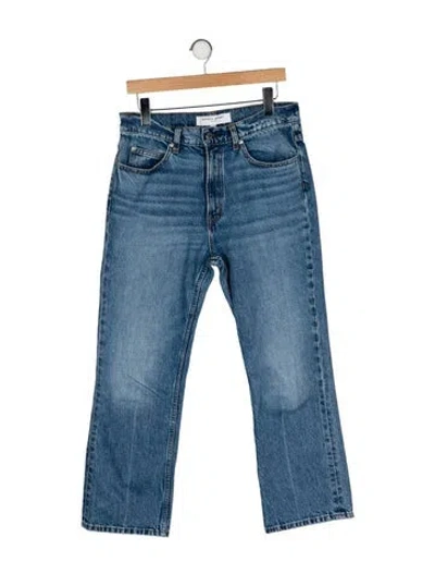 Pre-owned Apiece Apart Mid-rise Straight Leg Jeans In Blue