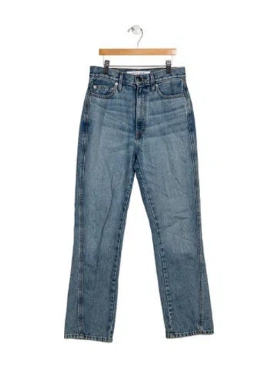 Pre-owned Apiece Apart Mid-rise Straight Leg Jeans In Blue