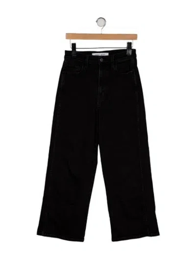 Pre-owned Apiece Apart Mid-rise Wide Leg Jeans In Black