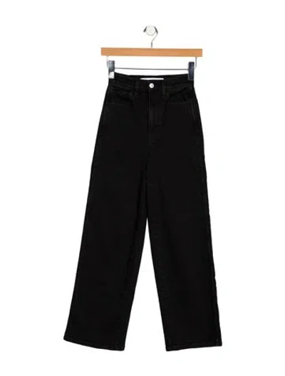 Pre-owned Apiece Apart Mid-rise Wide Leg Jeans In Black